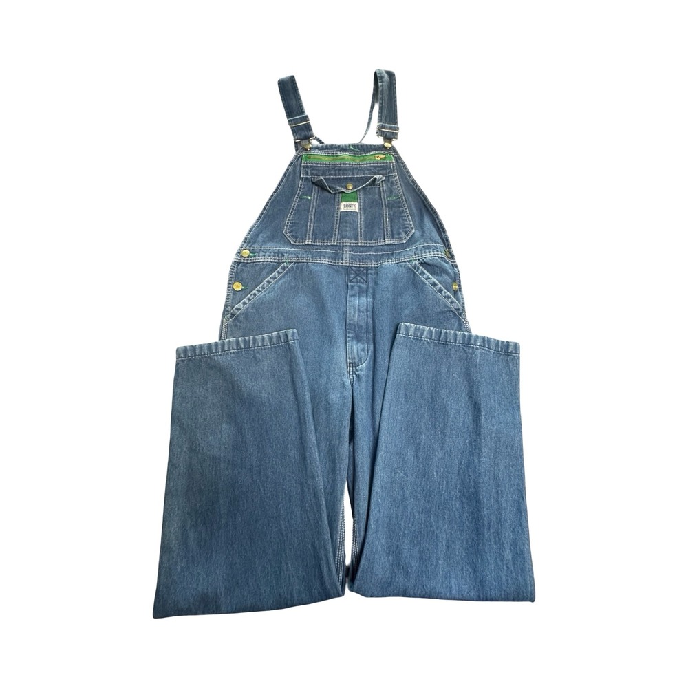 Liberty Overalls Mens 32x30 Blue Denim Bib Workwear Straight Leg Western